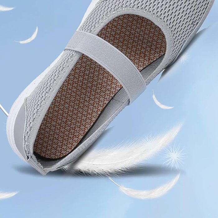 Зручні ортопедичні кросівки для діабетиків, сірі, розмір 41. Дихаючі, легкі, для повних ніг, підійдуть для активного відпочинку, фітнесу та повсякденного носіння.