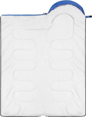 Сплячий мішок Outdoor Sportneer для дорослих та дітей - легкий спальник для кемпінгу, походів, рюкзаків 220x75см, блакитний