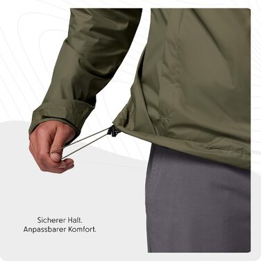 Чоловіча водонепроникна куртка Columbia Watertight II Rain Jacket, колір Stone Green, розмір L