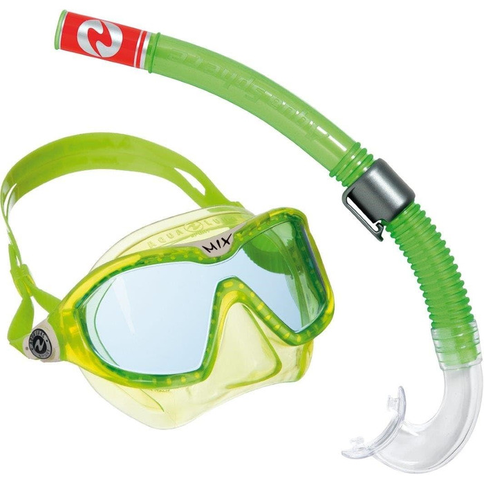 Дитячий набір для снорклінгу Aqua Lung Sport з маскою і трубкою, універсальний розмір, зелений (лайм)