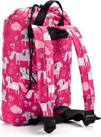 Дитячий спальний мішок Meteor Premium Kinder Ultraleicht для кемпінгу та подорожей. Легкий, з рюкзаком, Unicorn.