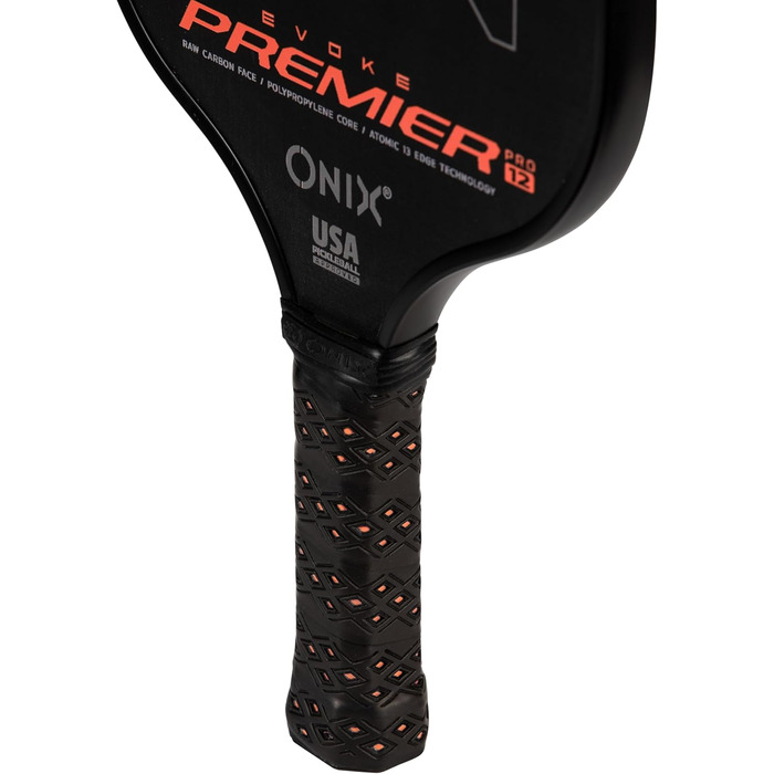Падл для піклболу Onix Evoke Premier Pro Raw Carbon (12 мм, чорний)