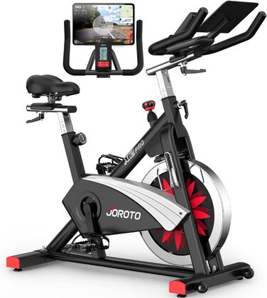 Велотренажер JOROTO X2/X2PRO з регульованим магнітним опором, LCD-монітором та тримачем для планшета (12.6 дюймів), до 150 кг