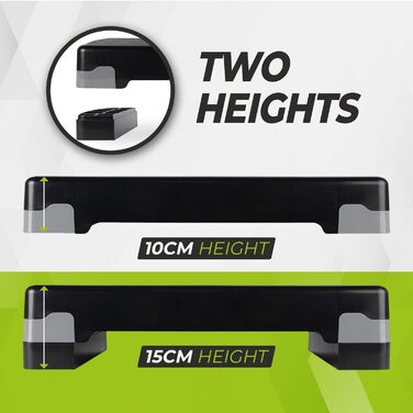 Степ-платформа VirtuFit Essential для дому: регульована висота, антиковзаюча поверхня | Степпер для фітнесу, аеробіки та гімнастики