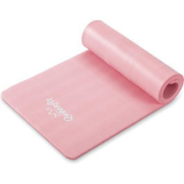 Фітнес-мат для йоги Queenfit NBR 180x61 см, 1,5 см, для пілатесу, аеробіки, з ременем для перенесення, м'ятний