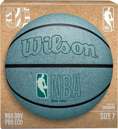 Баскетбольний м'яч Wilson NBA DRV Series для залу та вулиці, м'ята, розмір 7