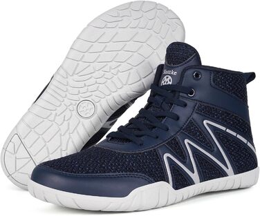 Чоловічі борцовки для боротьби, боксівські туфлі, фітнес-кросівки, підошва з нульовим тертям, блакитний, зелений (42.5 EU, широкі, темно-синій)