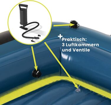 Надувний човен Hoberg YPP-2 для двох осіб | 235x126 см | 265 кг | З аксесуарами