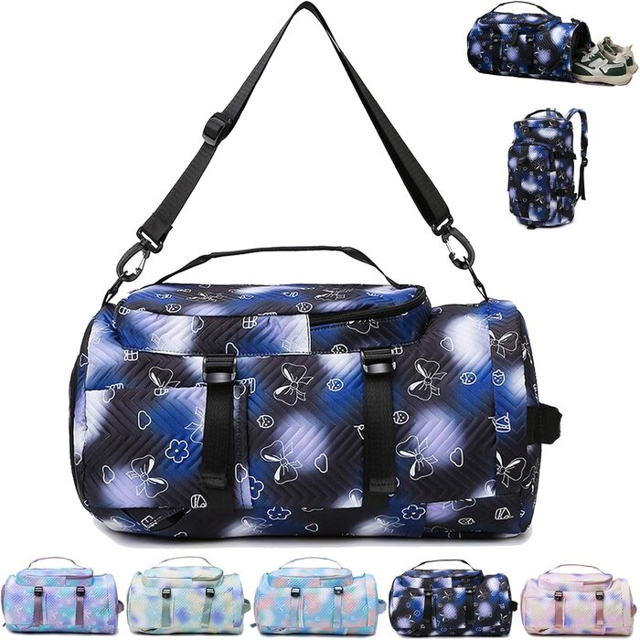 Спортивна сумка AUNGKWANG для дівчаток, водонепроникна, з відділенням для взуття та мокрого одягу (рожева)