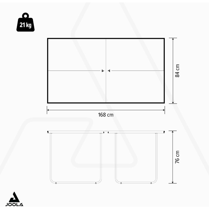 Стіл для пінг-понгу JOOLA Midsize, для відпочинку, з сіткою, сірий (темний)