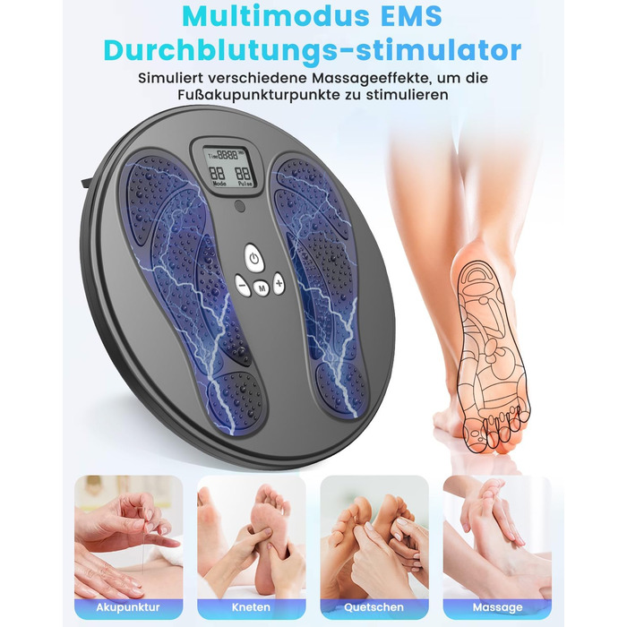 Електричний масажер для ніг і стегон Dancespot Medic - покращує кровообіг, знімає біль, EMS, акумуляторний