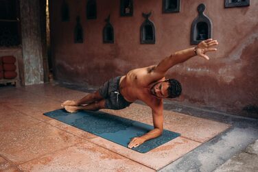 Килимок для йоги Yoga Design Lab Infinity 5мм, екологічний, антиковзкий, з ременем для перенесення, мандала бірюзовий