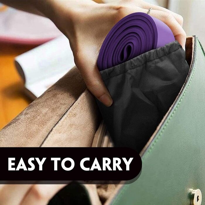 Еластичні гумки для фітнесу та йоги, набір з різними рівнями опору, з дверним кріпленням та ручками, для силових тренувань, чоловіків та жінок (фіолетовий)