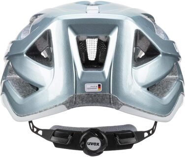 Велосипедний шолом uvex active для жінок і чоловіків, розмір 56-60 см, aqua white, регульований, з можливістю встановлення LED-світла, універсальний захист