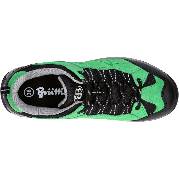 Туфлі трекінгові та для прогулянок Brütting Mount Bona Low (43 EU, зелено-чорні)