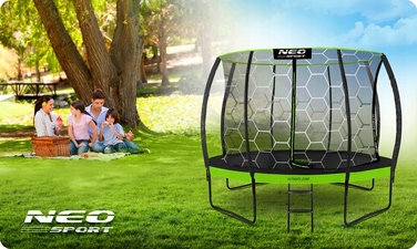 Садовий батут Neo-Sport 10ft/312см із внутрішньою сіткою та драбиною