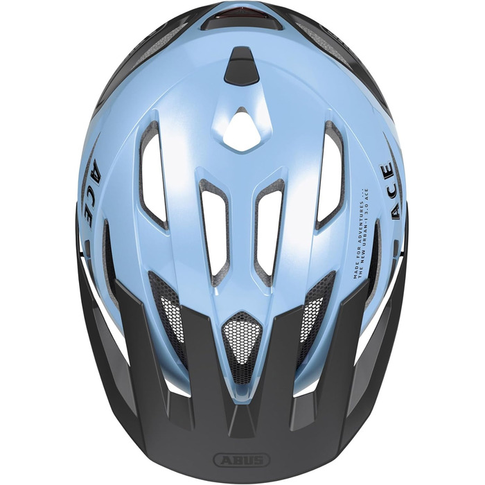 Велосипедний шолом ABUS Urban-I 3.0 ACE з LED підсвіткою, магнітною застібкою та подовженим козирком для жінок і чоловіків