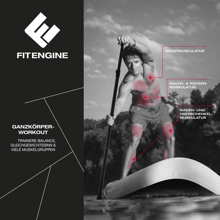 Надувне SUP-борд FitEngine SUP Allrounder Racer Junior 8' - 12'' | Комплект з Drybag, чохлом для телефону та ін. | Якість Drop-Stitch від Allrounder 12' - 365 см