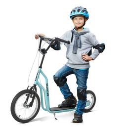 HOMCOM Scooter Scooter Kids Scooter від 5 років, Кікборд з пневматичними шинами 16/12 дюймів, Синій, 135 x 58 x 88-94 см| Аосом