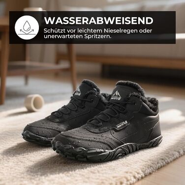 Чоловічі зимові черевики NORTIV 8 - теплі, зручні, чорні (45 EU) для дому