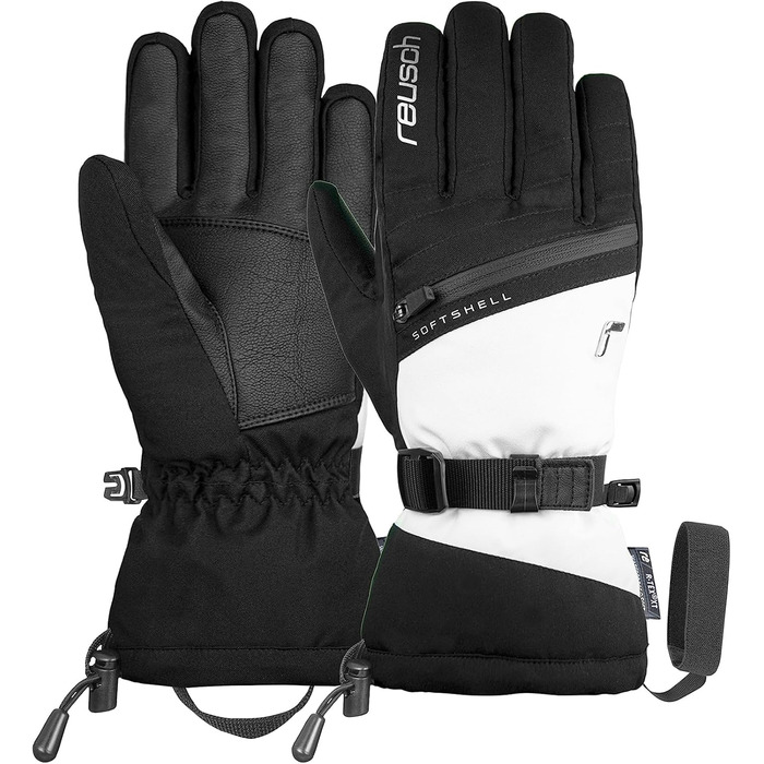 Жіночі рукавички Reusch Demi R-tex XT, водонепроникні, дихаючі, дуже теплі, чорні/білі, розмір 8