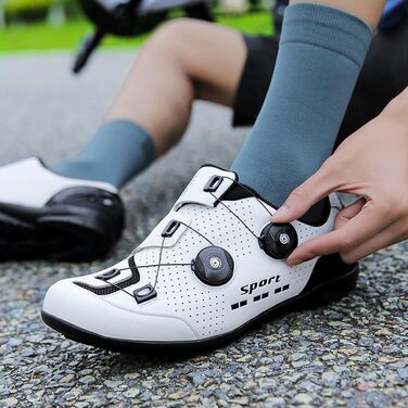 Велосипедні шкарпетки для чоловіків та жінок, для шосе, індоор-велосипед, антиковзаючі, дихаючі, унісекс, білі, 42 EU