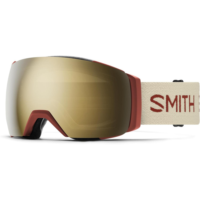 Лижна маска Smith Optics I/O MAG XL Terra ChromaPop Sun Black Gold Mirror, унісекс, дзеркальна, для зимових видів спорту