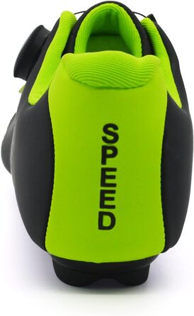 Велосипедні туфлі для їзди по пересіченій місцевості та шосе, сумісні з SPD/SPD-SL, для чоловіків та жінок (42 EU, Чорний/Зелений)