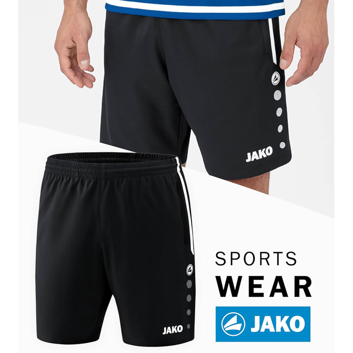 Шорти спортивні чоловічі JAKO Competition 2.0, чорні