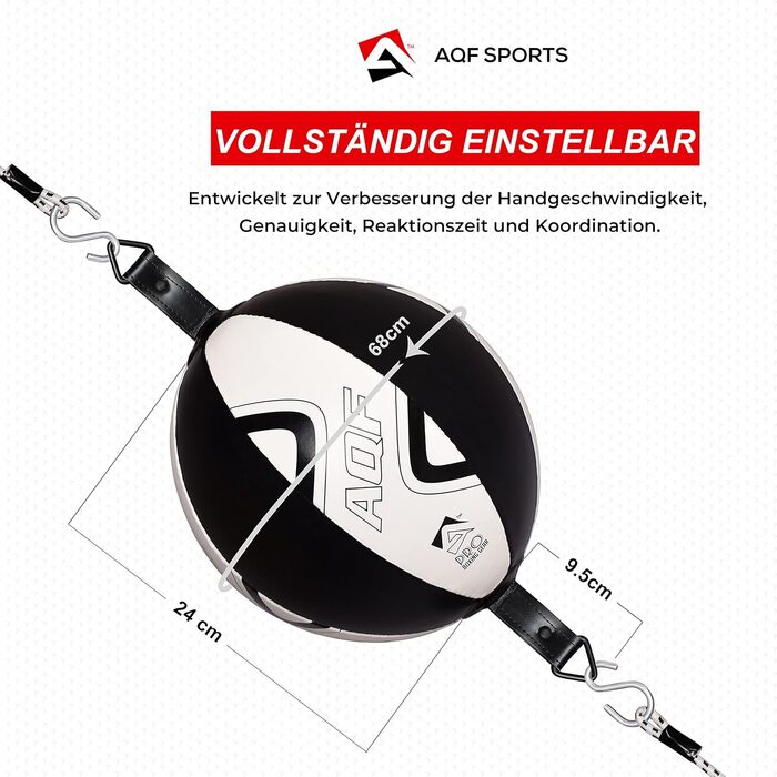 Набір боксерських мішок AQF: боксерський мішок, мішок-груша, шкіряний, для тренувань, професійний, чорно-білий