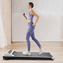 Бігова доріжка Walking Pad для дому та офісу, компактна, з LCD-дисплеєм і пультом, під стіл, біла