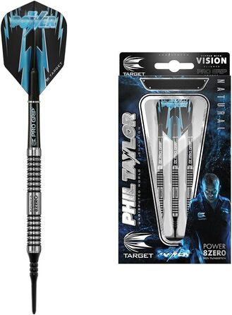 Дротики для дартсу Phil Taylor POWER 8Zero Soft, 18 г, 1 шт.