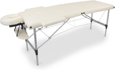 Складаний масажний стіл Mobiclinic® CA-01 Light: алюміній, екошкіра, регулювання висоти, 186x60 см