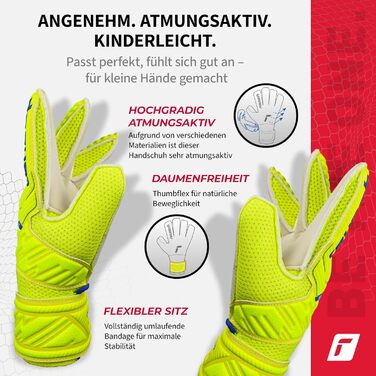 Воротарські рукавички Reusch Attrakt Solid Junior для дітей 5-16 років | Жовто-синій/Білий колір