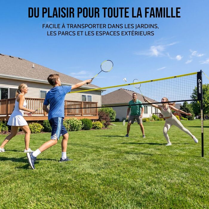 Мережа для бадмінтону професійна, нейлон, для вулиці та залу