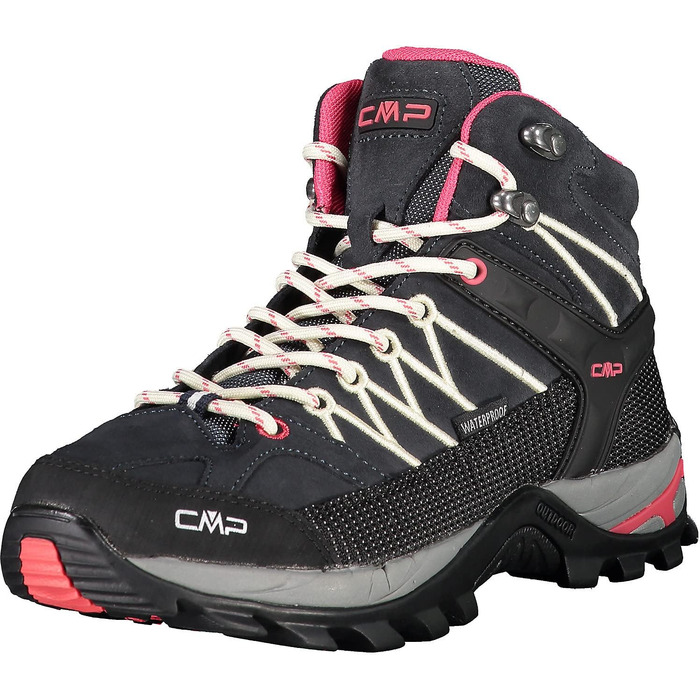 Жіночі трекінгові черевики CMP Rigel Mid Wmn Wp, антрацит/білий, 40 EU