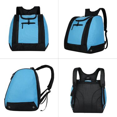 Сумка для гірськолижних черевиків AUMTISC: рюкзак для гірських лиж та сноуборду, підходить для рукавичок, куртки та маски. Колір: блакитний