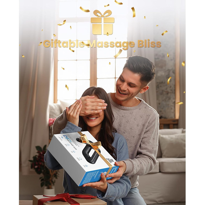 Масажер для м'язів Bob and Brad D6 Pro з OLED-екраном та великою амплітудою 16 мм, сумка в комплекті, чорний