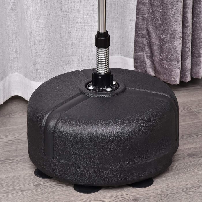 Боксерський мішок HOMCOM на стійці, регульована висота 136-154 см, з боксерськими рукавичками, для підлітків та дорослих, для фітнесу та зняття стресу, чорний + червоний