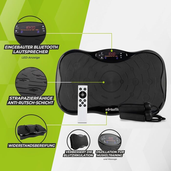 Платформа для фітнесу VirtuFit з вібрацією - тренажер для витривалості, 10 програм, 99 рівнів швидкості