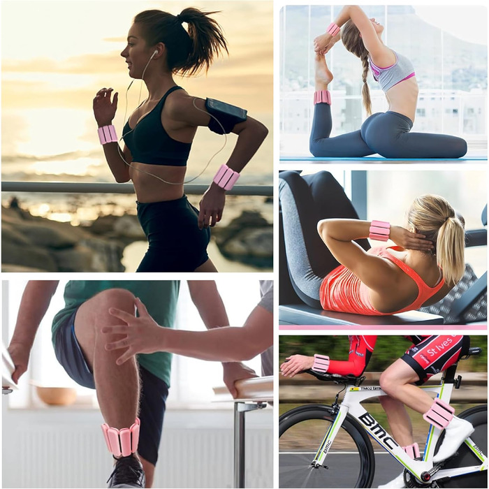 Набір манжет для фітнесу Esshogo 1 кг (2 шт.) - вантажні браслети для рук та ніг, для пілатесу та ходьби