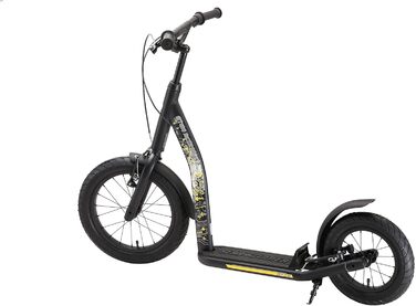 Самокат дитячий STAR SCOOTER City Kick Scooter 16 дюймів, з пневматичними колесами, регульована висота, чорний