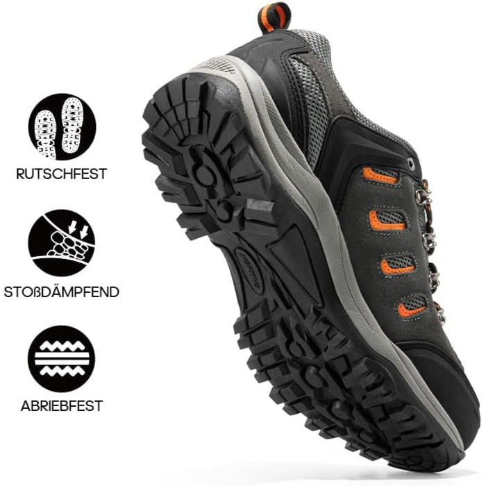 Чоловічі водонепроникні трекінгові черевики NORTIV 48 EU сірі