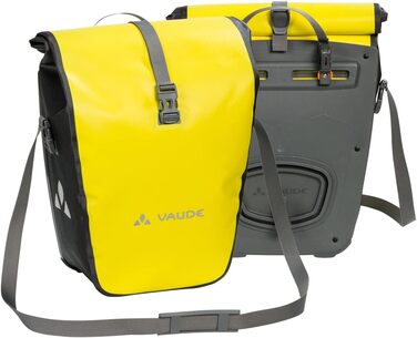 Велосипедні сумки на багажник VAUDE Aqua Back 2x24L, водонепроникні задні велосумки, просте кріплення, жовтий колір, універсальний розмір, Німеччина