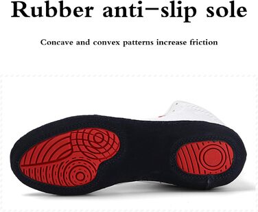 Боксівські кросівки для жінок та чоловіків, 44EU, червоно-білі: стабільність, комфорт, для боксу, боротьби, кікбоксингу та ін.