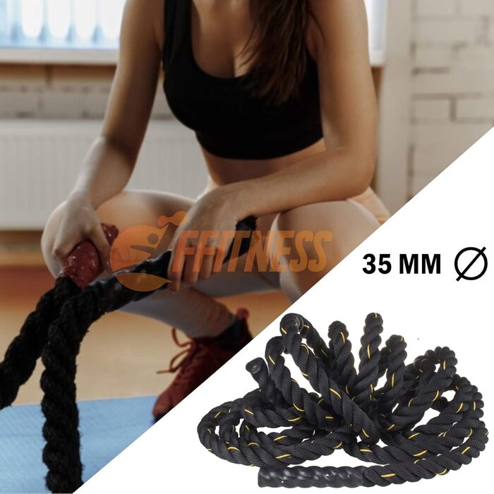 Мотузка для фітнесу FFITNESS Crossfit 9 м, 34 мм