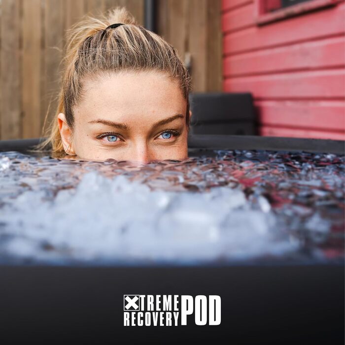 Тонна для криотерапії Eisbaden для спортсменів, портативна ванна для льоду (чорна)