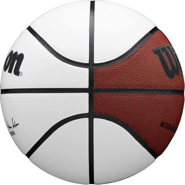 М'яч для баскетболу Wilson NBA з автографом, білий/коричневий, розмір 17.8-74.9 см