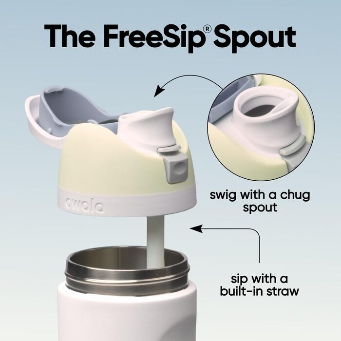 Термобутилка Owala FreeSip із нержавіючої сталі 710 мл, Mint/White (Iced Breeze)