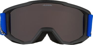 Дитячі лижні окуляри Alpina Piney, унісекс, чорний-синій матовий, універсальний розмір